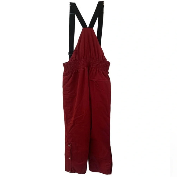 Vintage  Jackson Hole Burgundy Bib Overall Snow Pants M - Picture 2 of 11